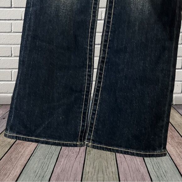 District 9 Dark Wash Slick Boot Cut Denim Jeans - Picture 7 of 11